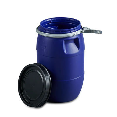 Da cubeta plástica plástica aberta do HDPE do cilindro da cabeça do OEM/ODM alcaloide azul resistente