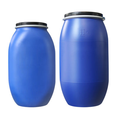 Anel de travamento superior aberto inoxidável do cilindro químico azul plástico do HDPE