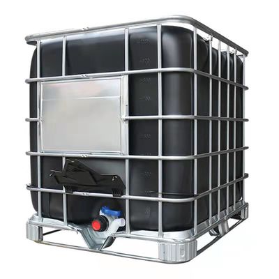 1000 litros IBC Caixa externa de aço galvanizado e recipiente interno preto para a indústria química