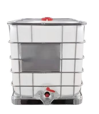 Plástico químico do tanque do HDPE 1000L IBC branco para o armazenamento líquido