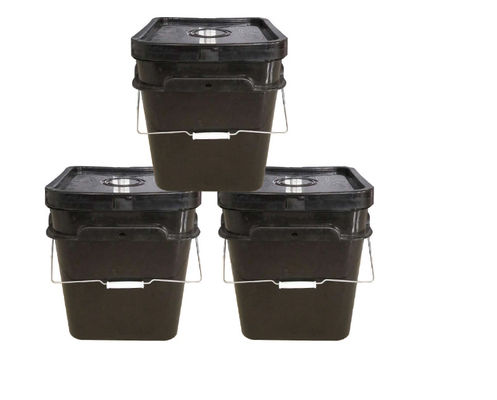O HDPE plástico cilíndrico da cubeta da pintura costume da cubeta de 20 litros imprimiu ISO9001