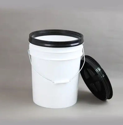cubeta plástica da pintura da espessura 20L de 1.4mm com o parafuso na tampa do selo da gama e no punho do metal