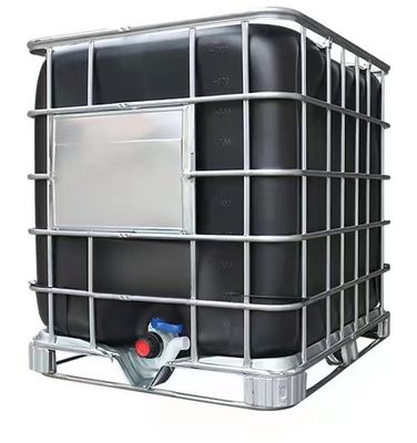 1000 litros IBC Caixa externa de aço galvanizado e recipiente interno preto para a indústria química