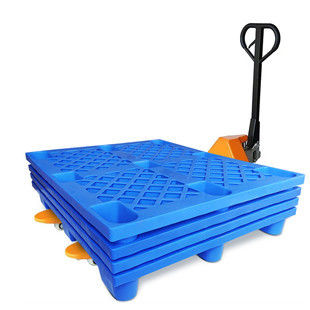 Grade Nine Feet Forklift Pallet de plástico Cor azul