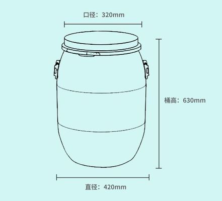 Barril Químico Aberto 60L Barril de Ferro Hoop Fábrica de Plástico Fornecimento Spot