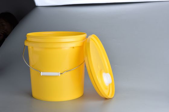 Barril aberto de plástico de 10L é leve e pode conter produtos químicos ou tinta